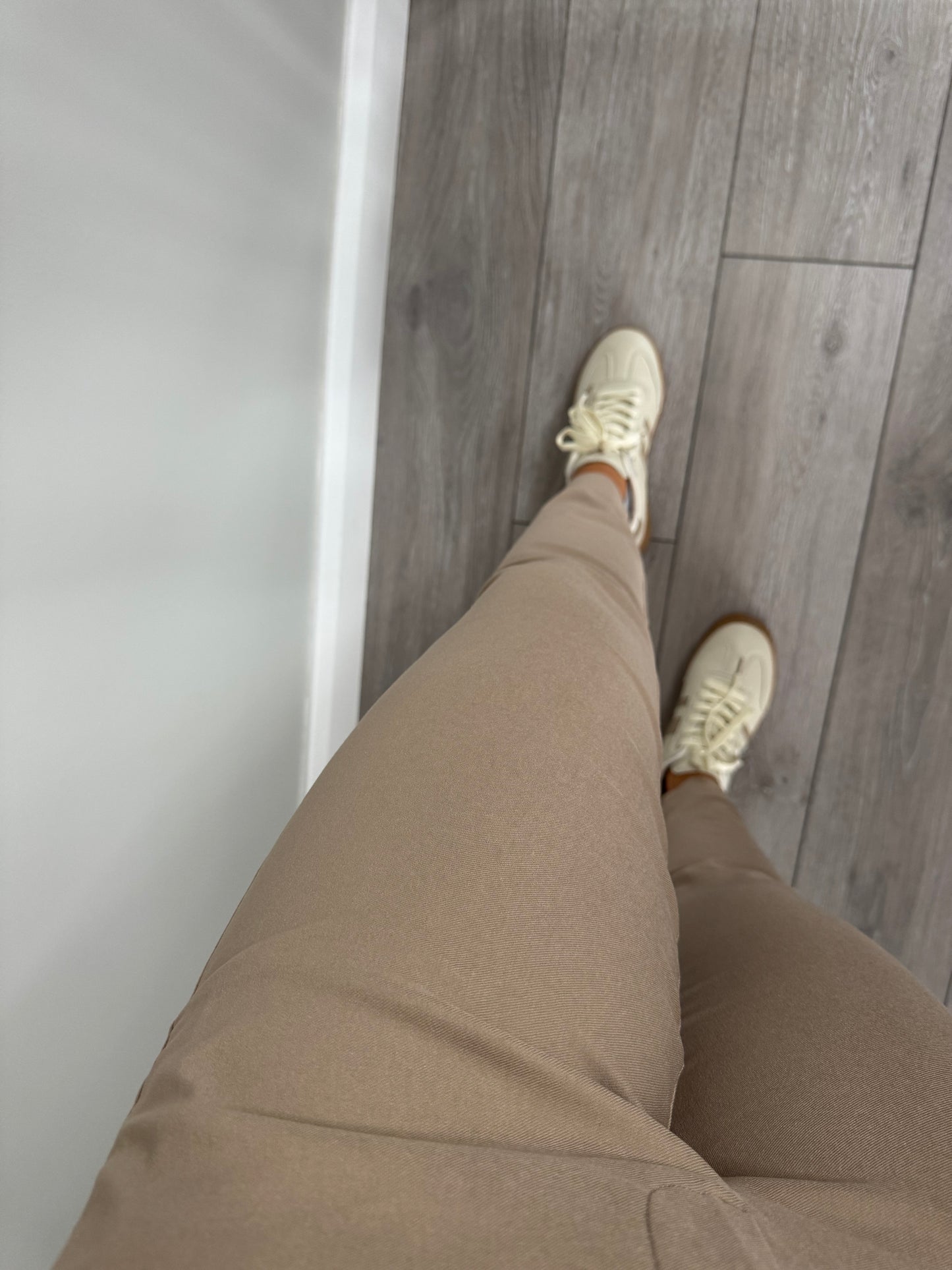 Freequent Beige Bengaline Trousers