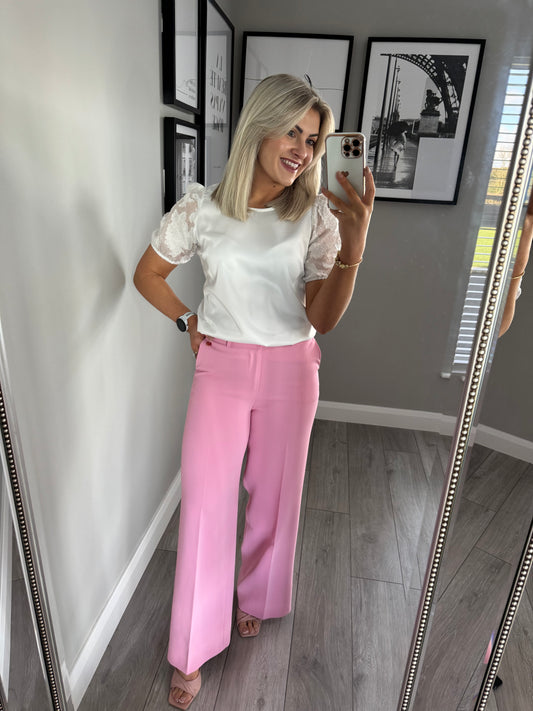 Rant & Rave Sia Pink Wide Trouser