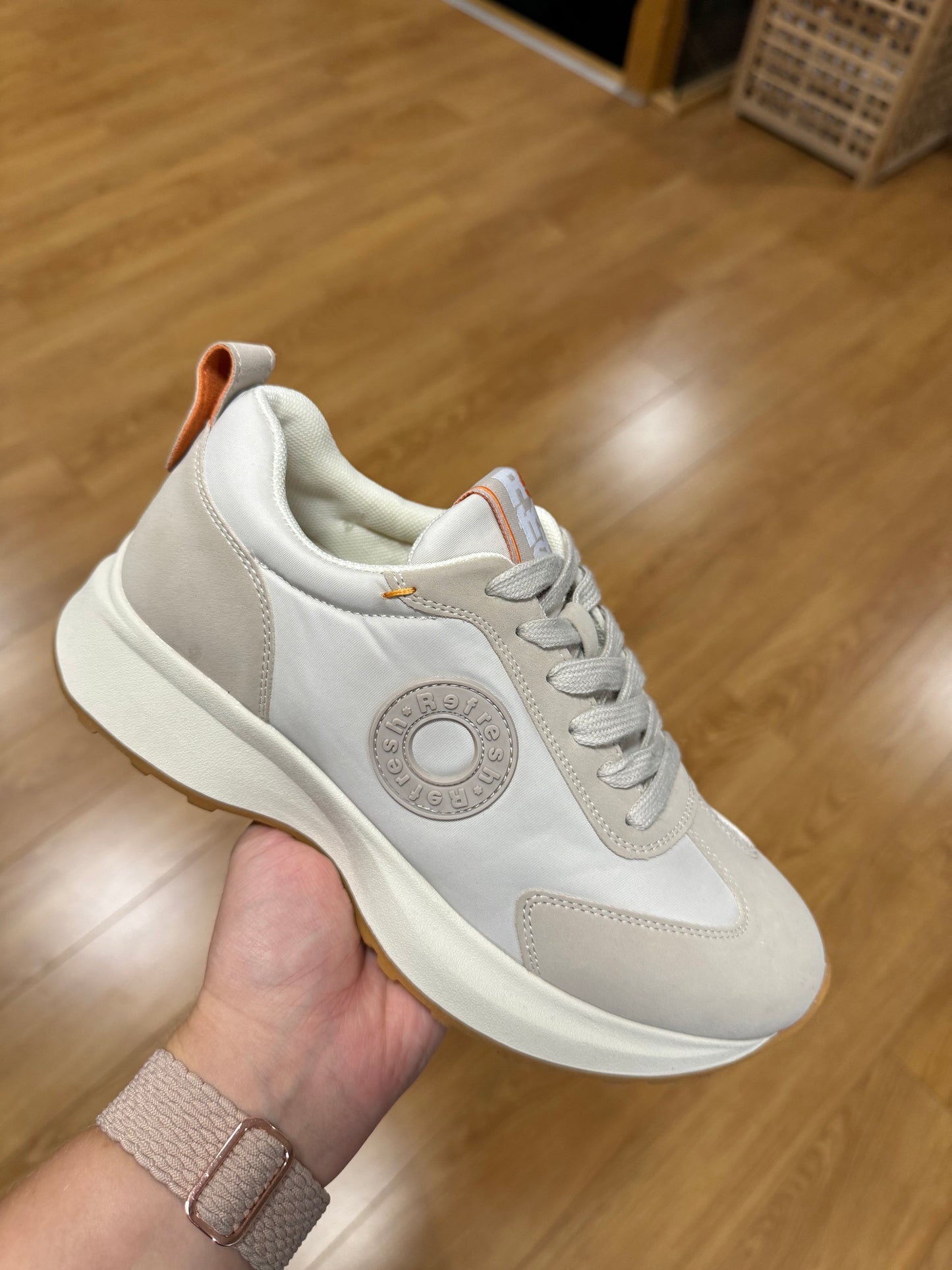 Refresh Beige Two Toned Trainer