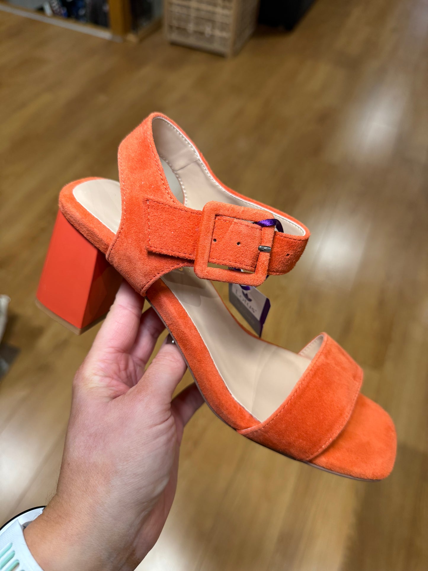 Lotus Norah Orange Block Sandal