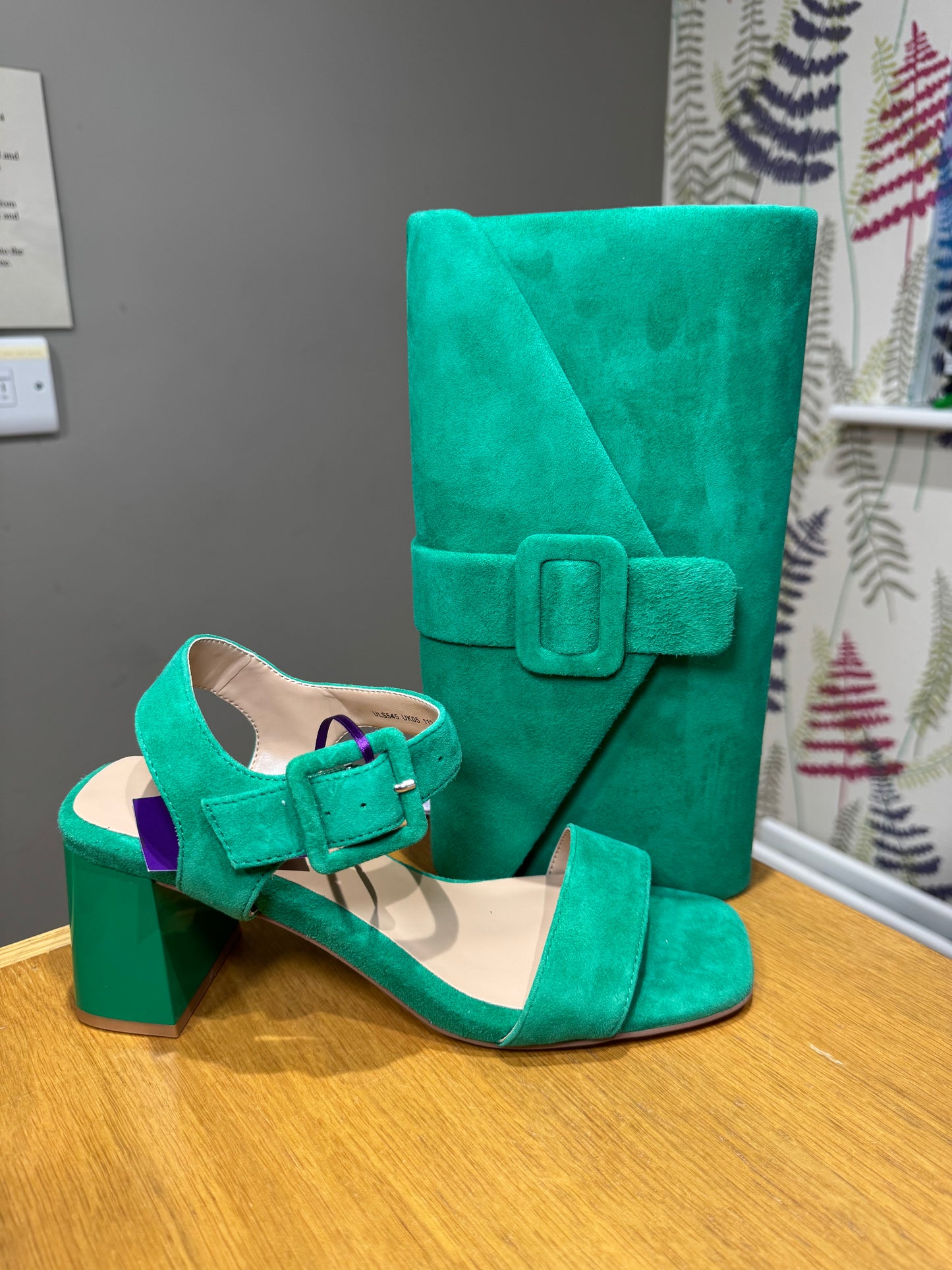 Lotus Norah Green Block Sandal