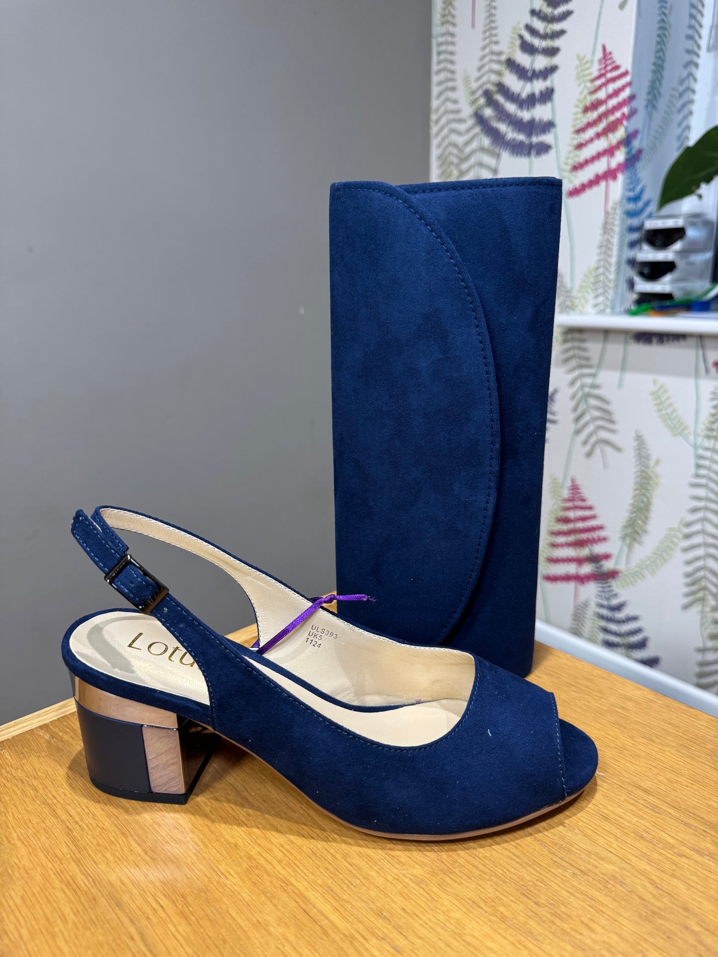 Lotus Evelyn Navy Slingback