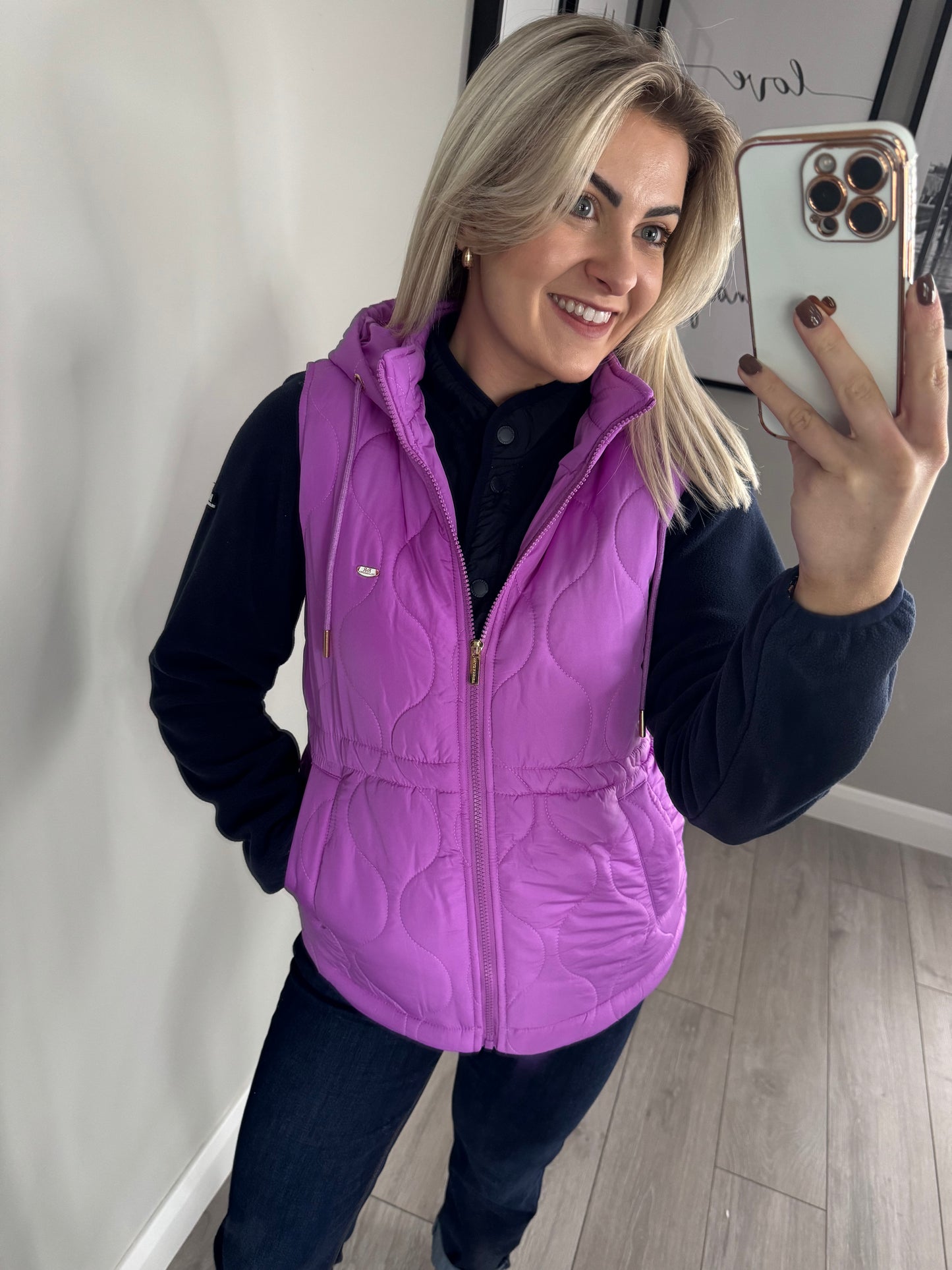 Relax & Renew Denise Magenta Quilted Gilet