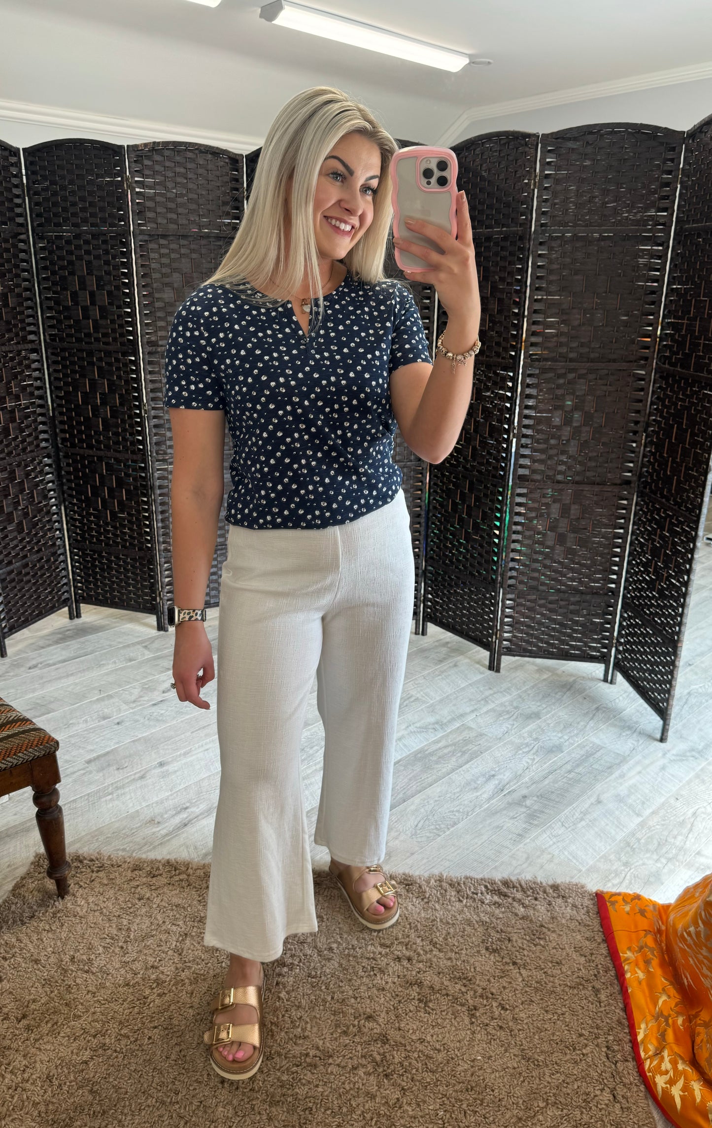 White Pull On Culottes