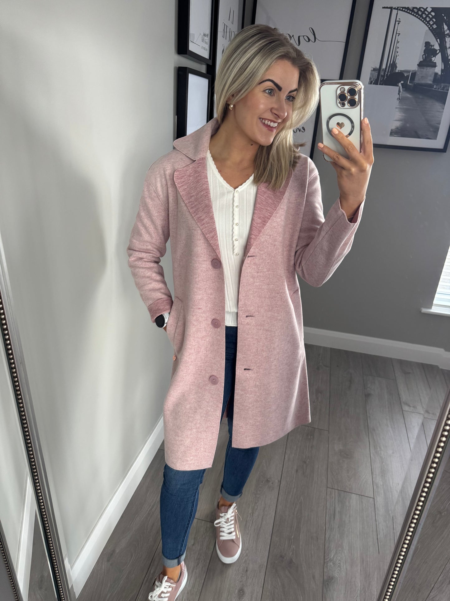 Rant & Rave Josephine Pink Coat