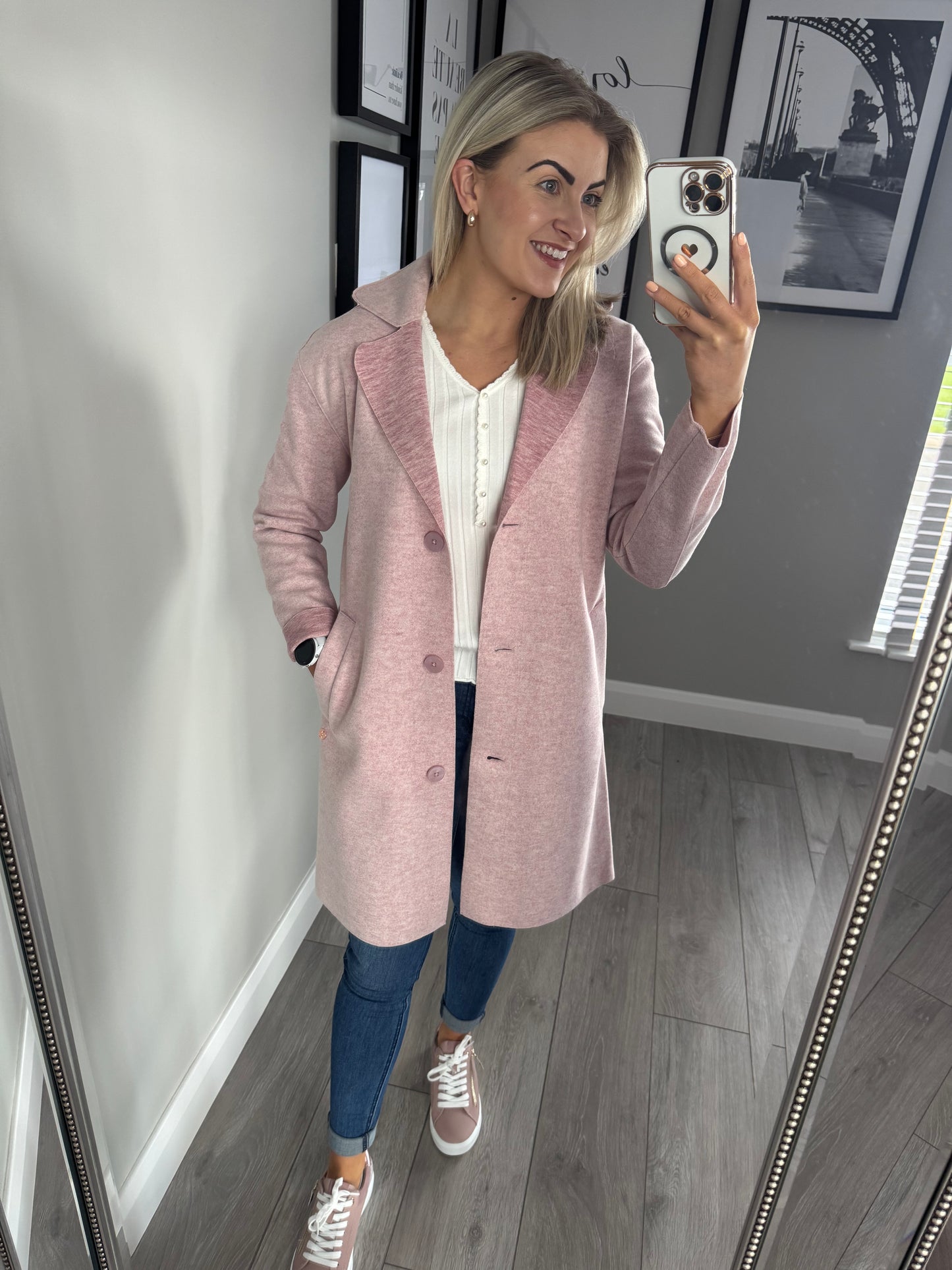 Rant & Rave Josephine Pink Coat