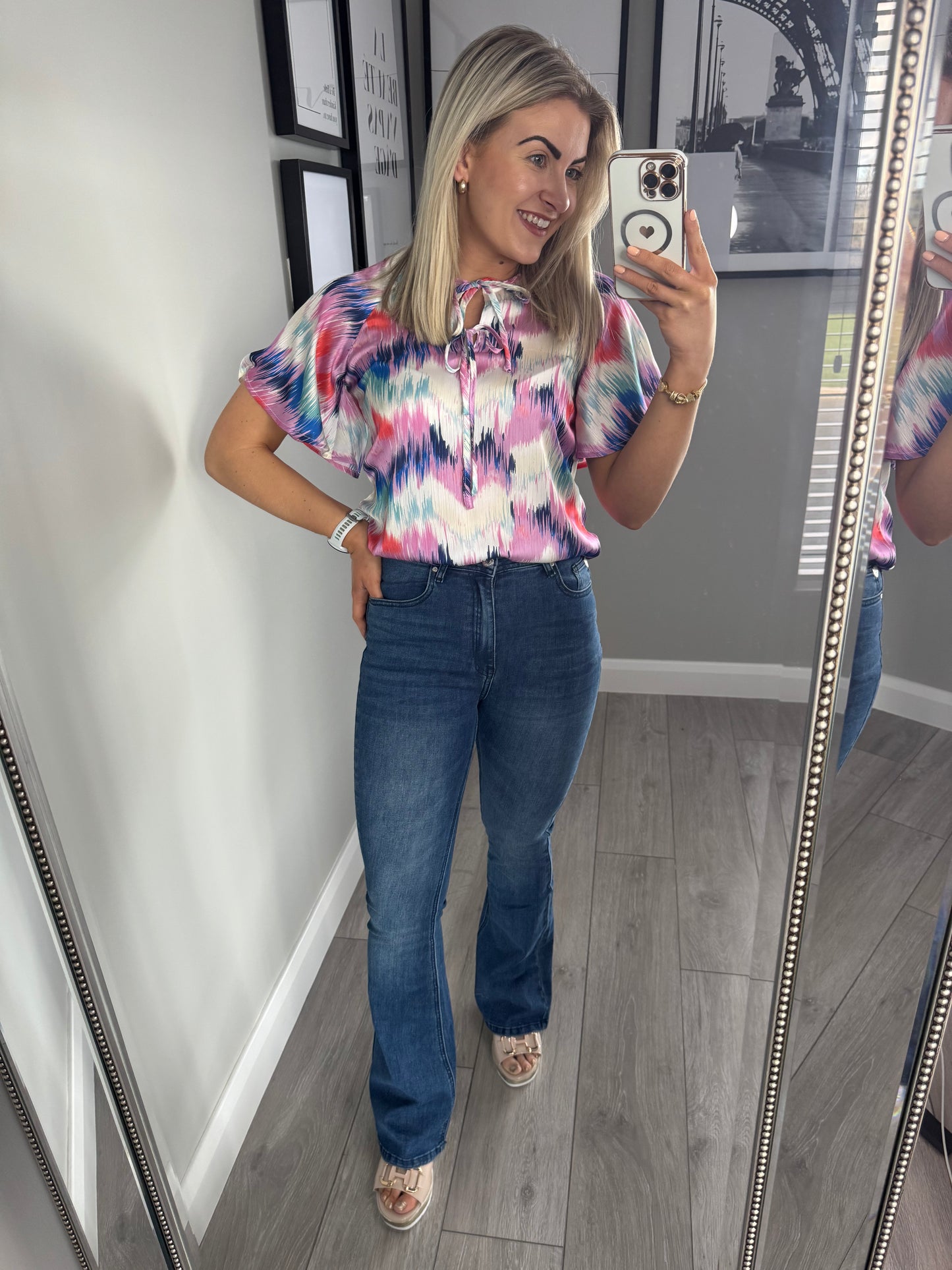 Rant & Rave Fiona Retro Blue Flare Jean