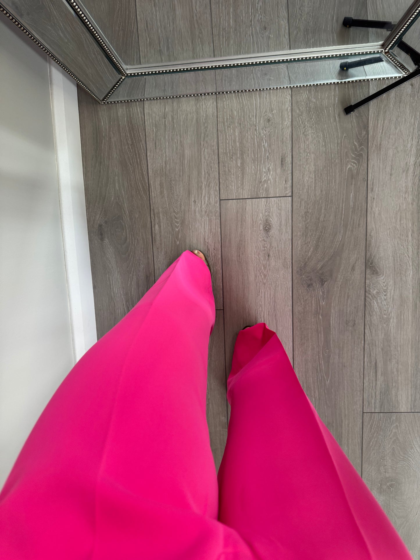 Rant & Rave Isabel Candy Pink Wide Leg Trouser