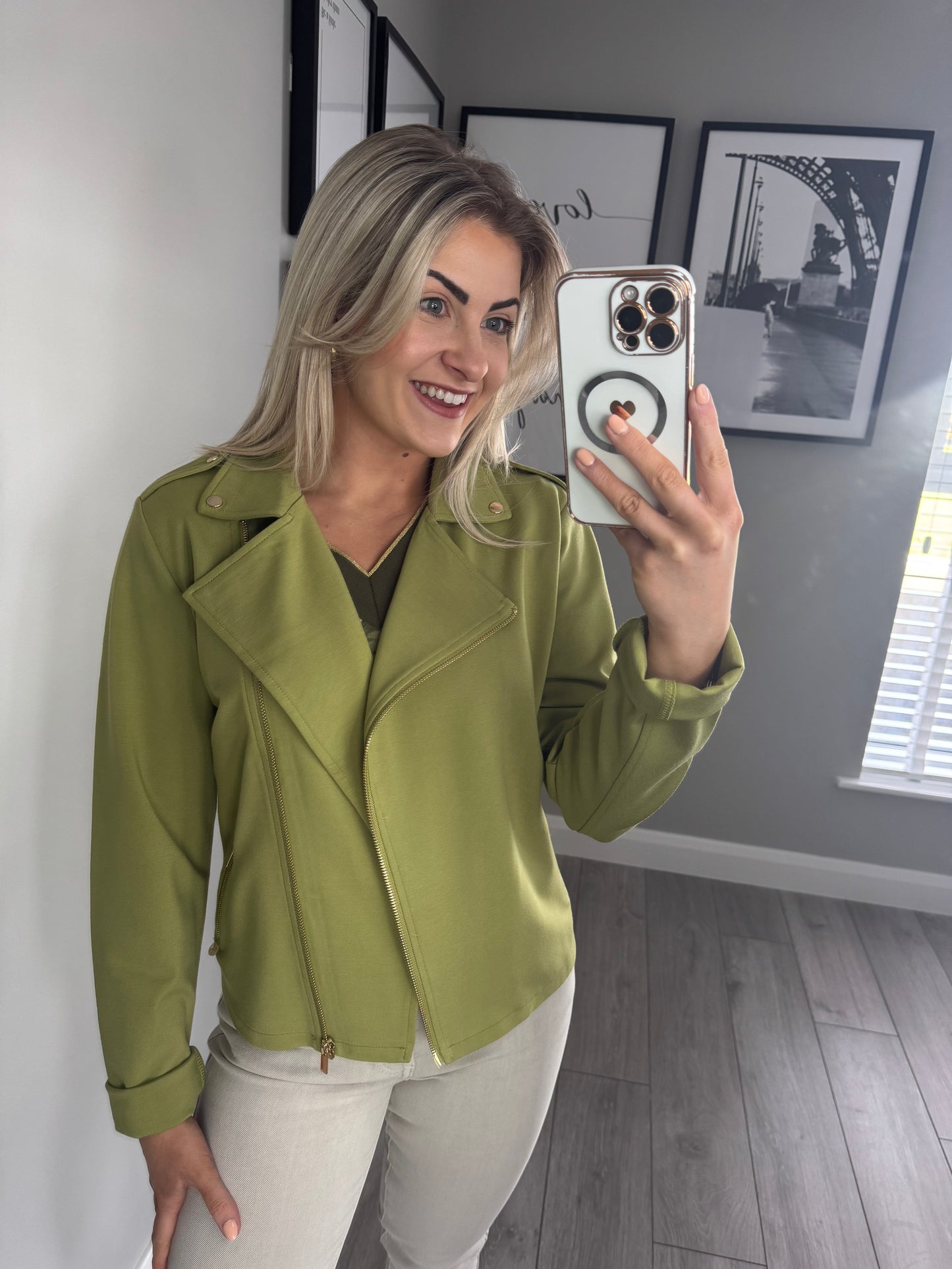 Yest Khaki Zip Jacket