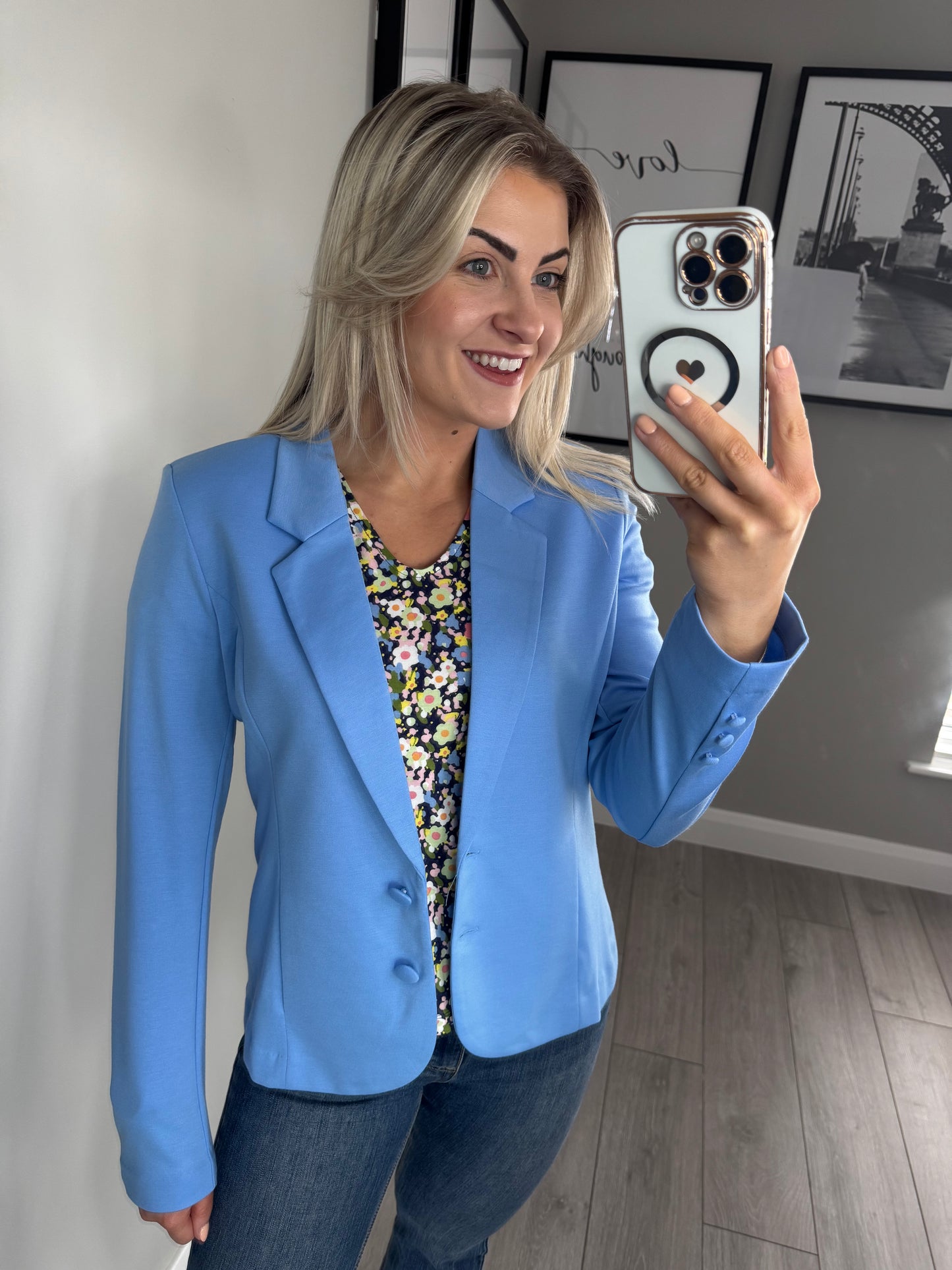 Freequent Soft Blue Blazer