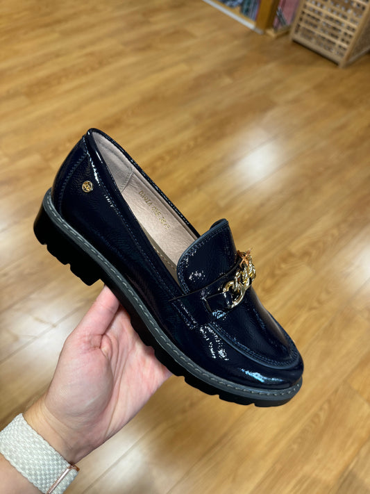 Zanni & Co Daqia Navy Patent Loafer