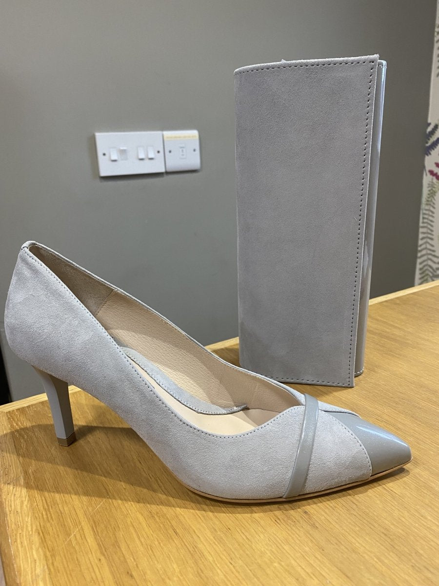 Grey suede hot sale court shoes